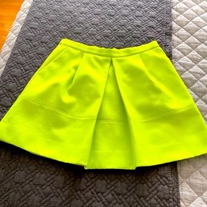 Bright Chartreuse J Crew Skirt